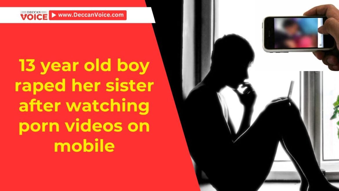A 13-year-old boy raped his sister after watching porn videos on his mobile phone.